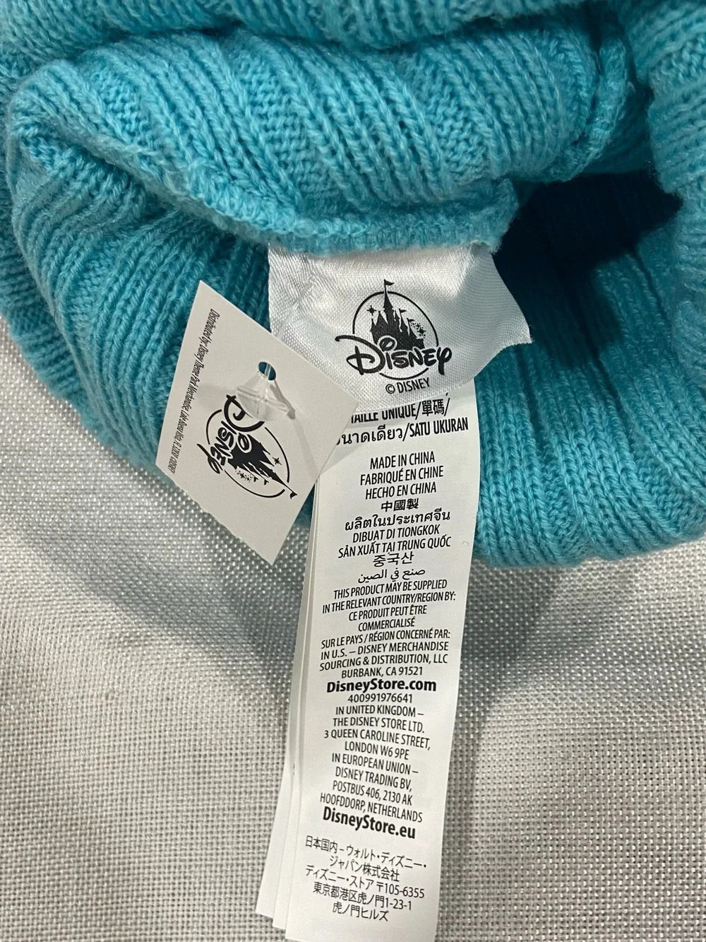 2025 Disney Parks Lilo & Stitch Embroidered Blue Pom Pom Beanie/Hat